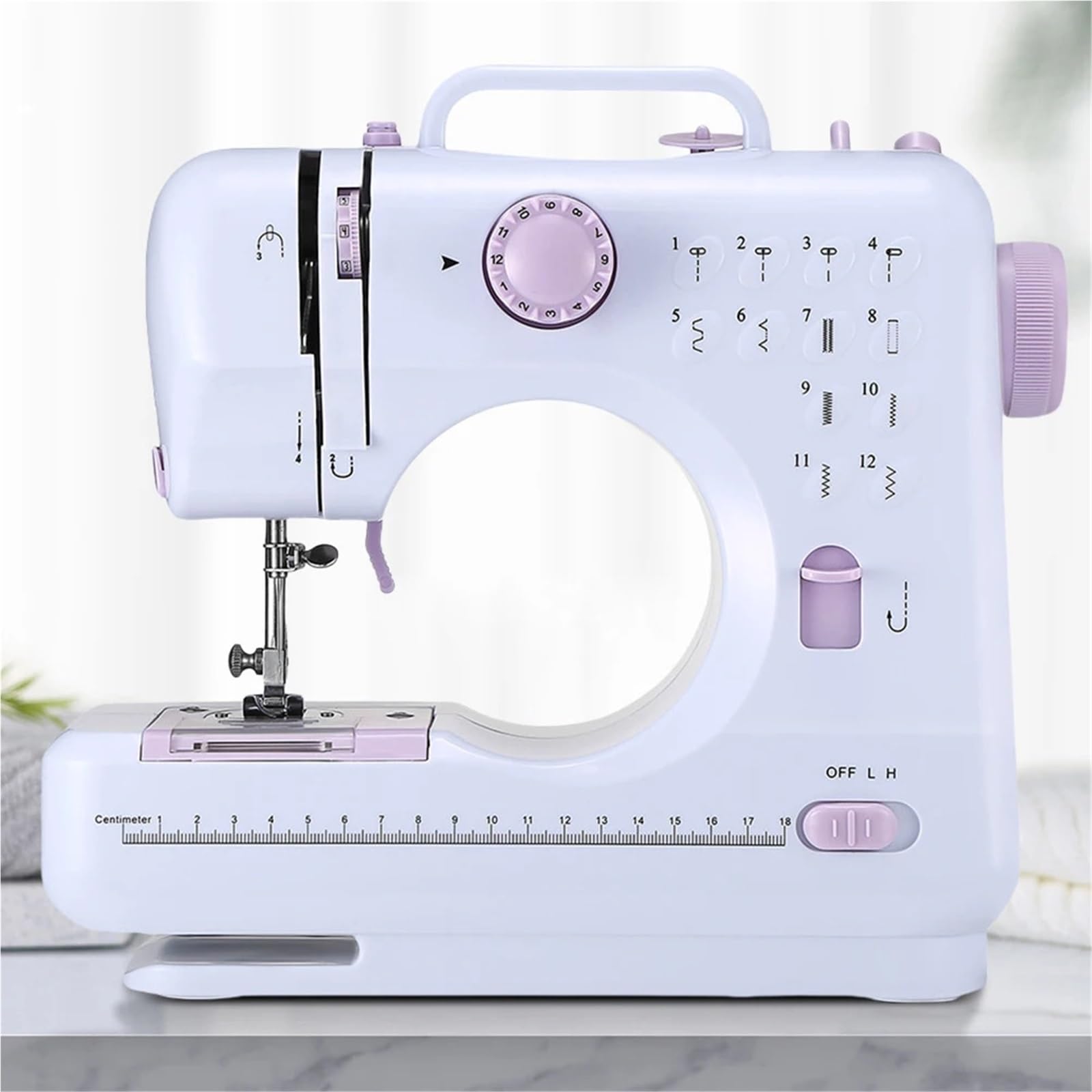 Bobinadora, Máquina De Coser Viaje 505A Con Pedal,para motor, resorte, cinta | Doble Velocidad, 12 Puntadas Integradas, Kit Costura, Para Principiantes