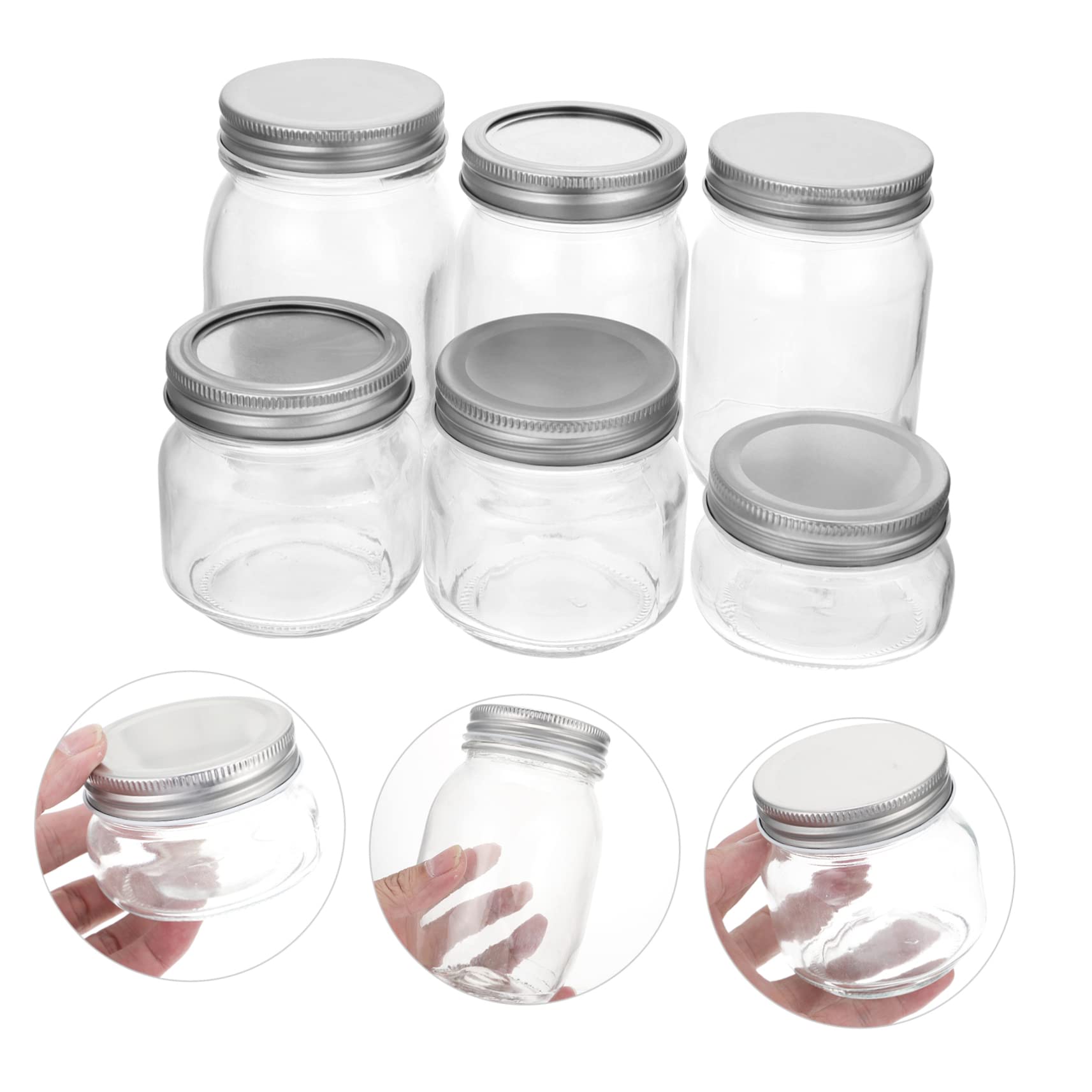 Zerodeko 6 Stück-pack Glas Verschlussdosen für Marmelade und Honig Luftdicht Hygienisch Vielseitig für Küche und Aufbewahrung Zufällige Farbe