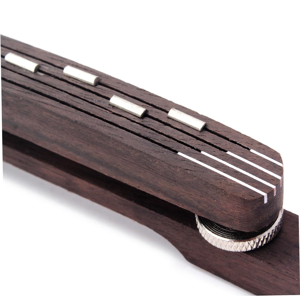 ibasenice 4-string Bass Guitar Bridge Rosewood Height Adjustment Replacement Guitar Bridge