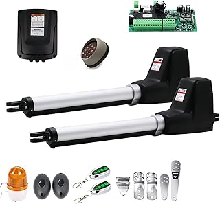 Automatic Gate Opener Heavy Duty Dual Wing Electric Swing Gate Opener Kit Auto Dual Gate Motor Complete Hardware Kit for Swing, Driveway, Fence Single Swing Gate Operator (Color : KIT C, Size : One