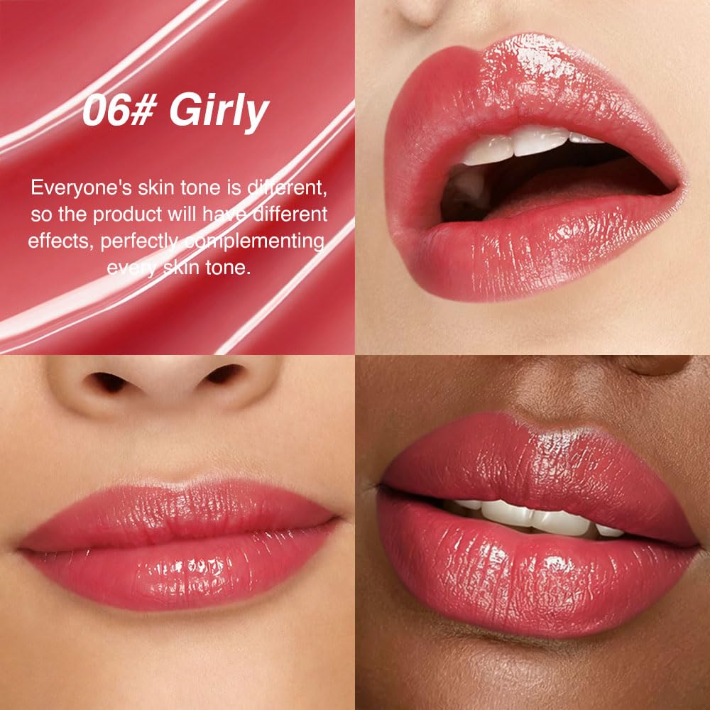 evpct 2Pc Rose Girly Pink Honey Lipstick Moisturizing Lip Balm for Women image 5