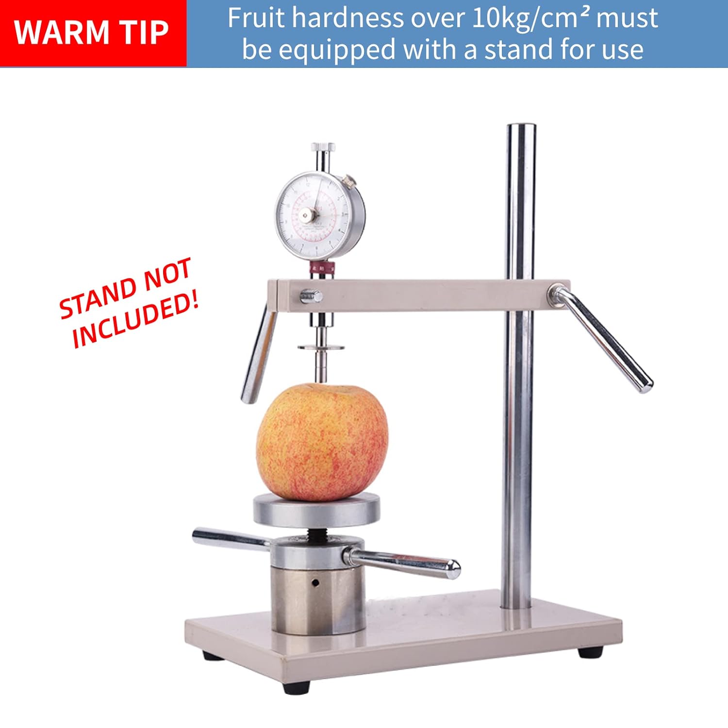 Fruit Firmness Penetrometer, Fruit Penetrometer Sclerometer, Fruit Firmness Tester, Fruit Hardness Tester Machine, with 2 Measuring Head, for Determining The Maturity Level of Fruit