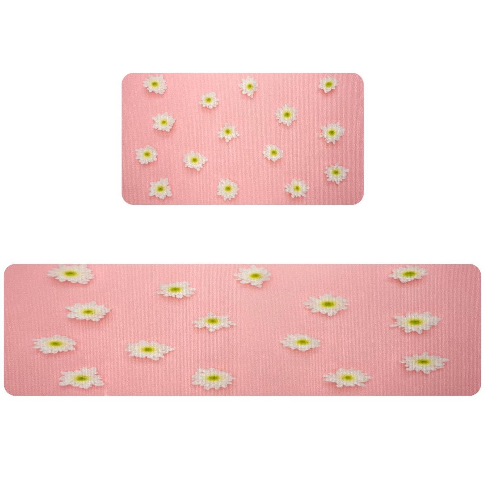 Alfombrillas de cocina florales para lavandería y pasillo textil antideslizante VAPOKF