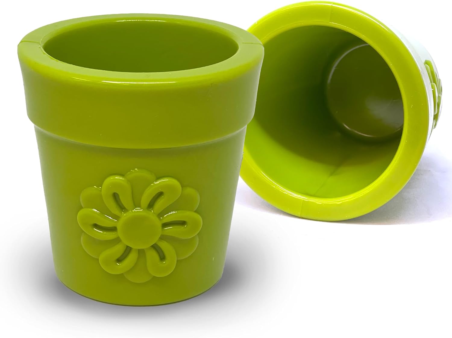 SodaPup Flower Pot – Durable Dog Treat Dispenser & Chew Toy Made in USA from Non-Toxic, Pet Safe, Food Safe Rubber Material for Mental Stimulation, Problem Chewing, Calming Nerves, & More image 2