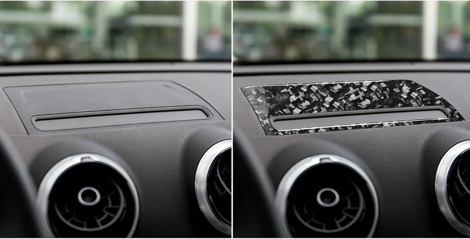 A3 S3 8V 2014-2019 Compatible with Car Interior Self Adhesive Decal Dashboard Carbon Fiber Sticker A27 (Navigation Panel)