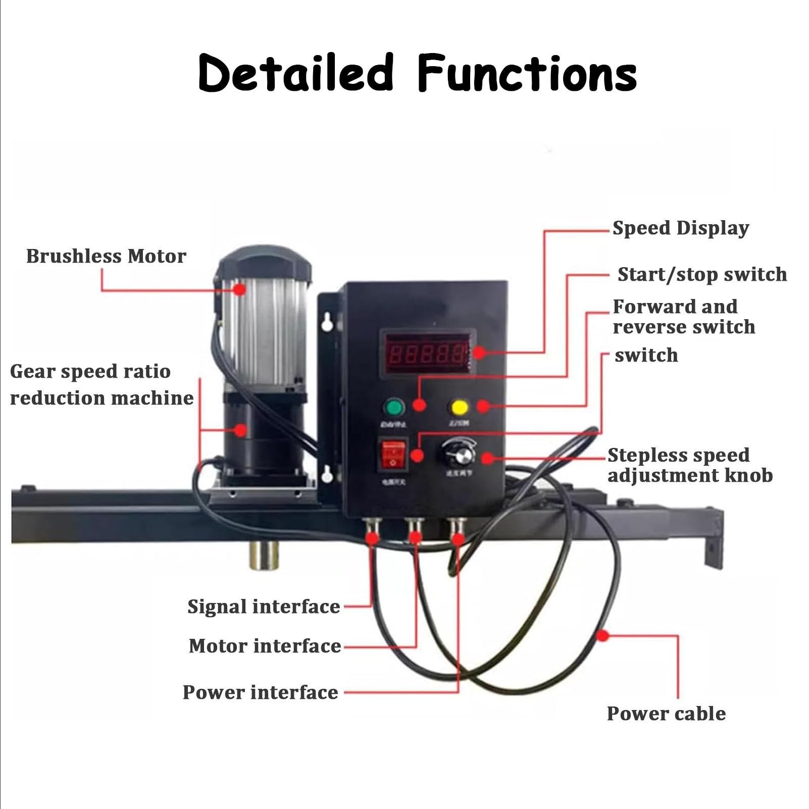 Máquina mezcladora de tanque de velocidad ajustable, agitador comercial para disolución de pintura y tinta, construcción de acero inoxidable con soporte de clip, ideal para aplicaciones de mezcla