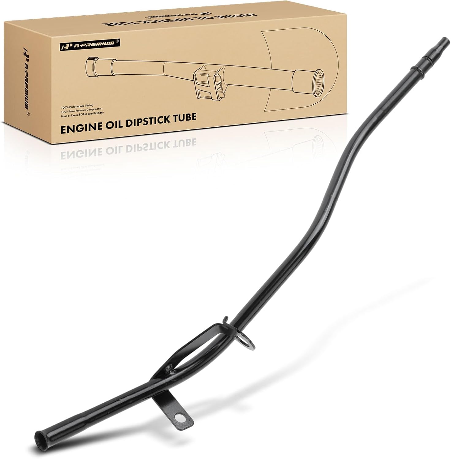 A-Premium Engine Oil Dipstick Tube Compatible with Chevrolet Malibu 2006-2010, Impala 2006-2011, Monte Carlo, Uplander & Buick Lucerne, Terraza & Pontiac G6, Montana & Saturn Aura, Relay, Vue