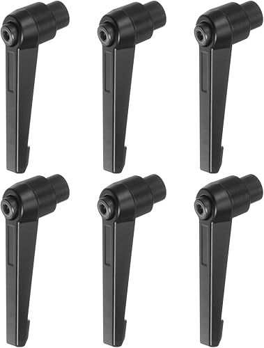 Miniatura 7 de HARFINGTON 6 manijas de palanca de sujeción ajustables M10 hembra, perillas de rosca giratorias con bloqueo de tornillo de liberación rápida, mango