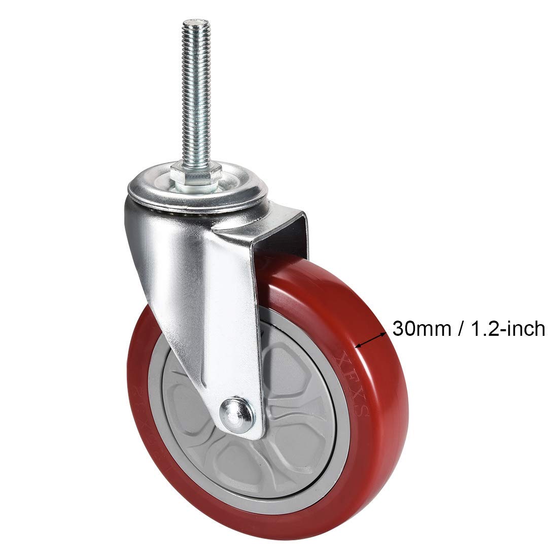 Ruote Con Freno Ruote Per Carrello 5 X 1-1/4 Pollici, Set Con 2 - Foto 6