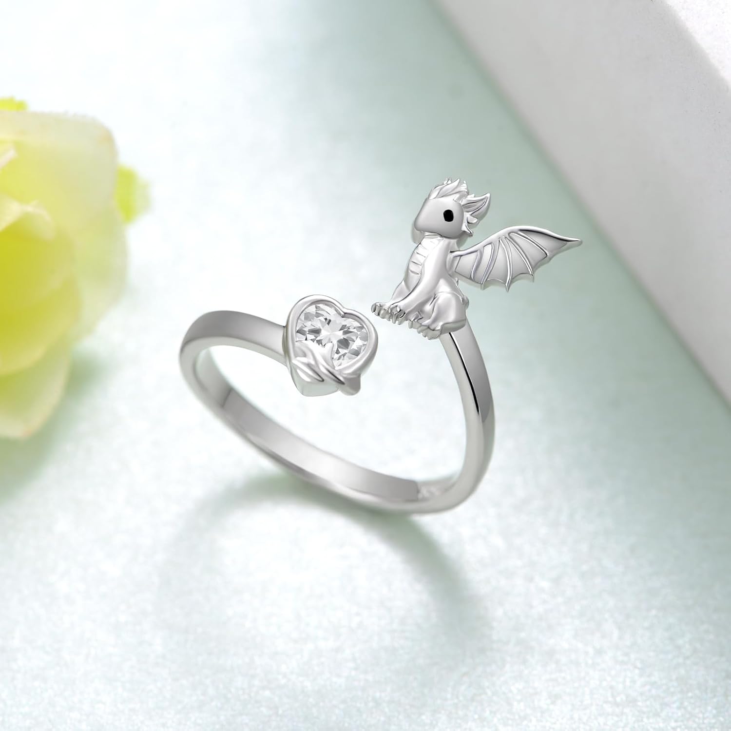 TYSO Dragon Rings for Women 925 Sterling Silver Dragon Open Ring Dinosaur Adjustable Rings jewelry Gifts for Women - Image 3