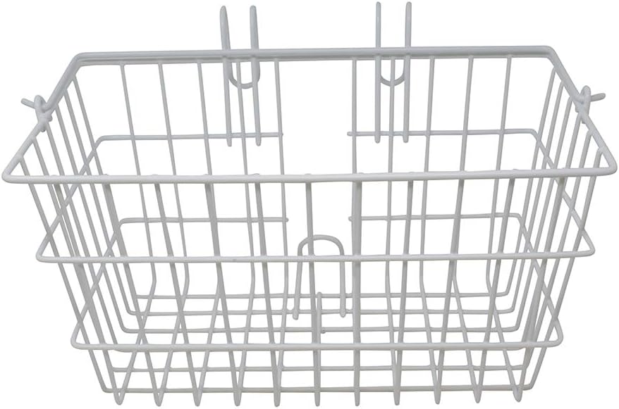 Square Detachable Steel Lift-Off Front Bike Basket with Handles