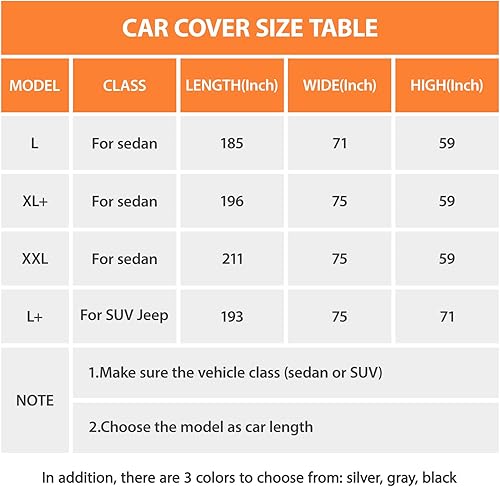 Miniatura 7 de Funda de automóvil impermeable para todo tipo de clima, 6 capas exteriores completas con cremallera de algodón, bolsillo para espejo. Funda de