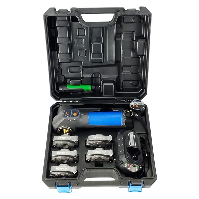 Kit de Flangeamento Elétrico para Tubos de Cobre Hiatsu CT-B800H com LED e Bateria Recarregável