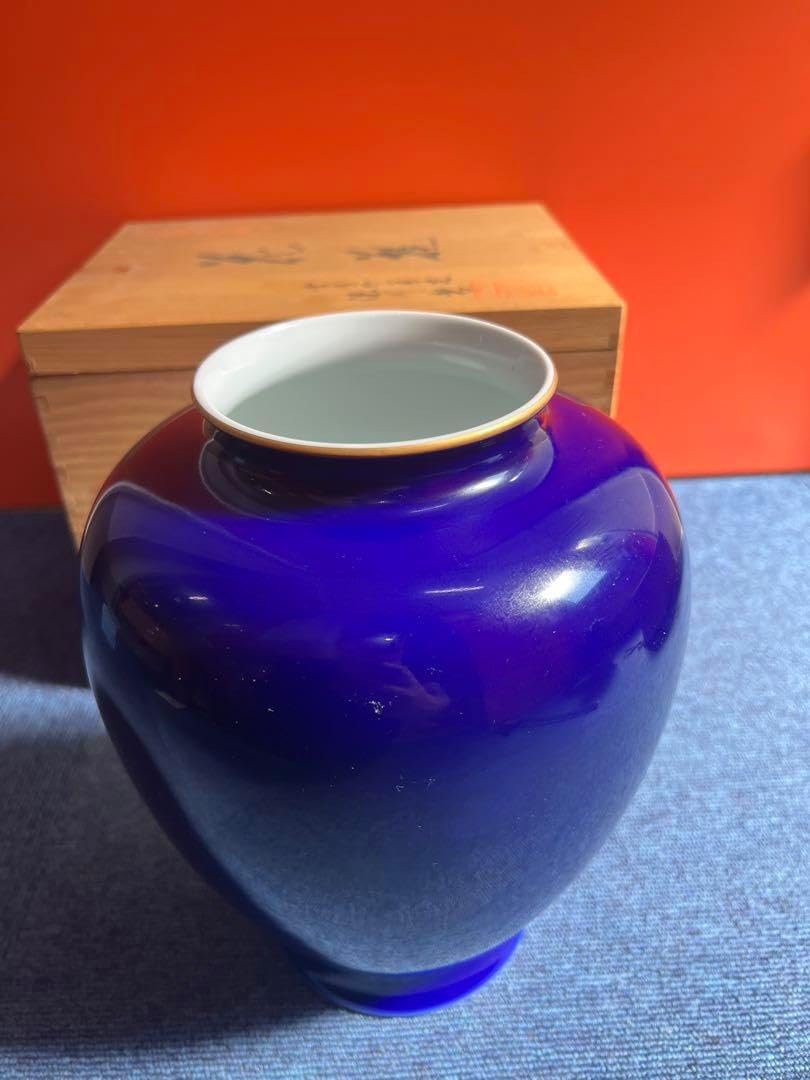 宮内庁御用達 深川製磁 花瓶 あやめ 花菖蒲 水仙 花柄 ボタニカル