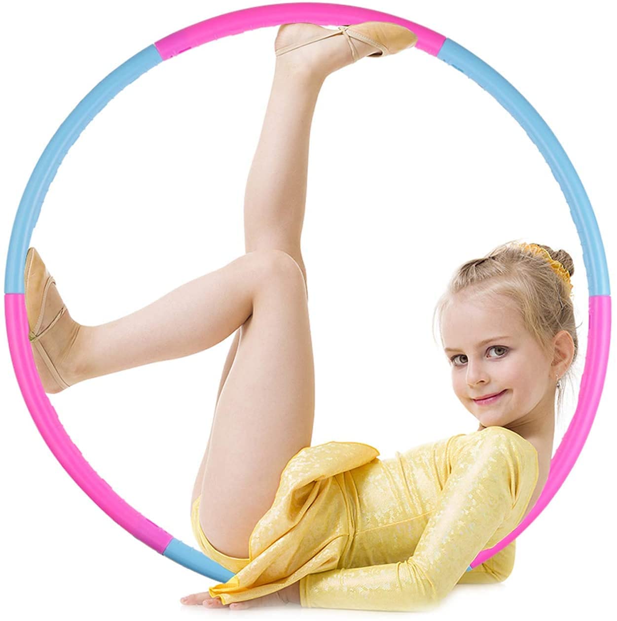SPOCCO | Hoola Hoop, Detachable & Size Adjustable, Professional Weighted Colorful Hoola Hoop Rings for Kids, Adult, Toy Gifts, Gymnastics, Playing, Lose Weight, Boys, and Girls | HH32