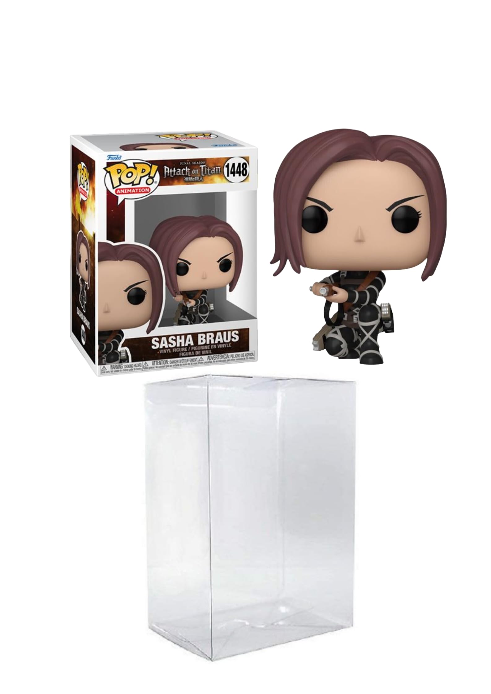 FunkoPop! Animation: Attack on Titan Final Season - Sasha Braus Bundled with a Byron's Attic Protector