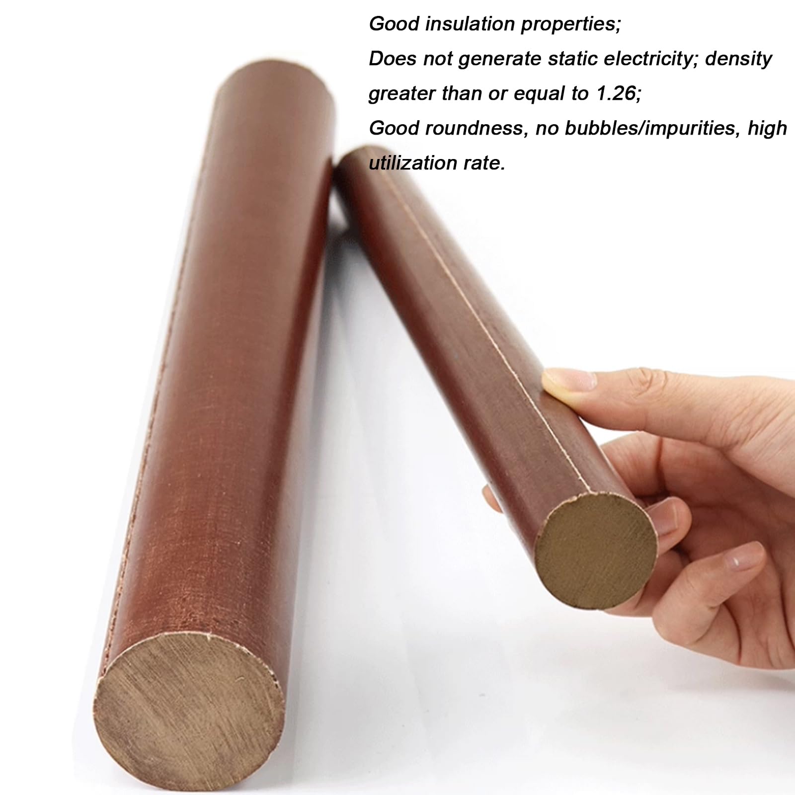 Bakelit Stab für Elektrische Isolierung Hochfeste Phenolharz Rundstange für Industrielle und DIY Anwendungen,45mm*0.5m
