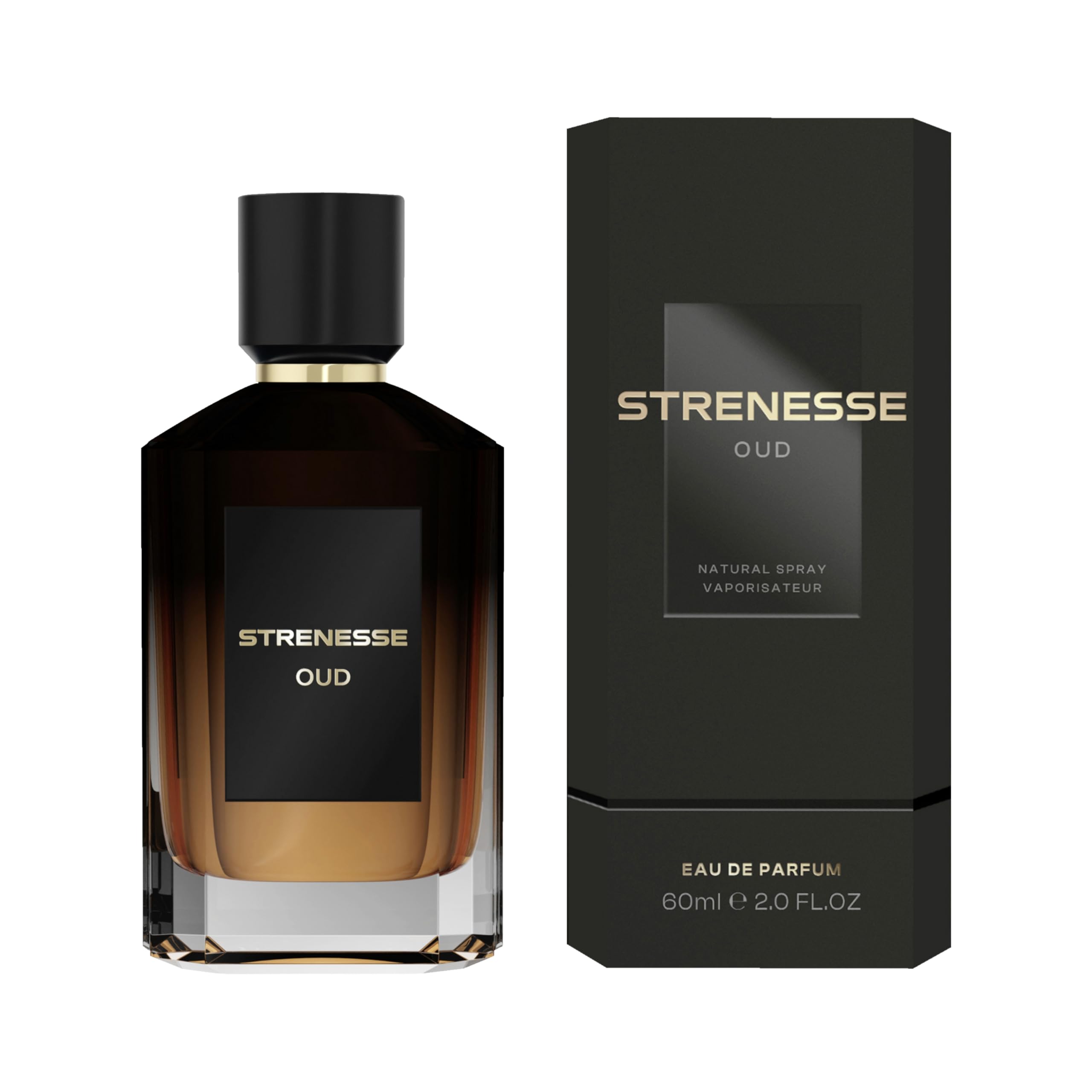 STRANESSE Oud Parfüm Eau de Parfum 60 ml Herren Parfum mit Oud, holzig-orientalisch, langanhaltender Duft mit Sandelholz Patchouli & Vanille Nischenduft Herrenparfum Männerduft Luxusduft