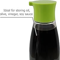 Vista 3 de EIKS 2 Set Glass Cruet Bottles Dispenser for Olive Oil Vinegar Soy Sauce, Suitable for Kitchen Cooking Barbecue Usage