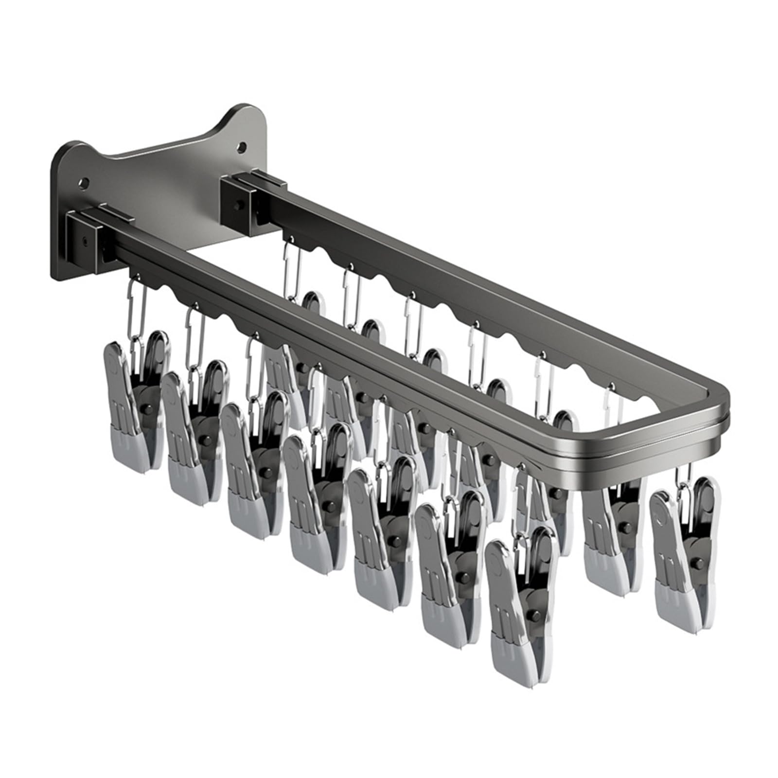 Buxuaaaa Space Aluminum Sock Drying Rack with Suction Cups Foldable Designs for Small Laundry Items Space Saving Sock Planner
