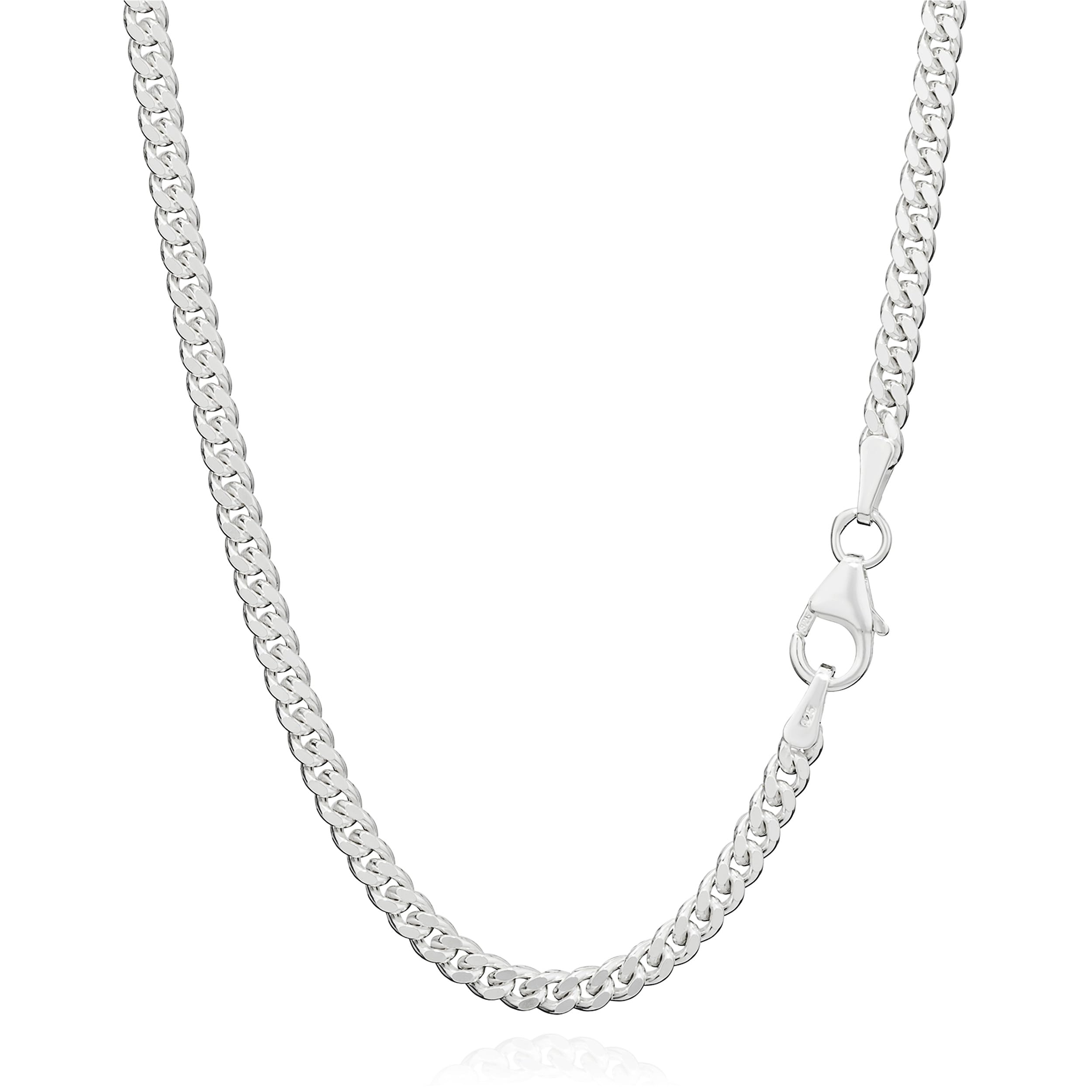 Collana Catenina A Maglia Forcella In Argento 925 Rodiato – Larghezza 2 Mm, Lunghezza 65 Cm – Antiossidante E Ipoallergenica - 2