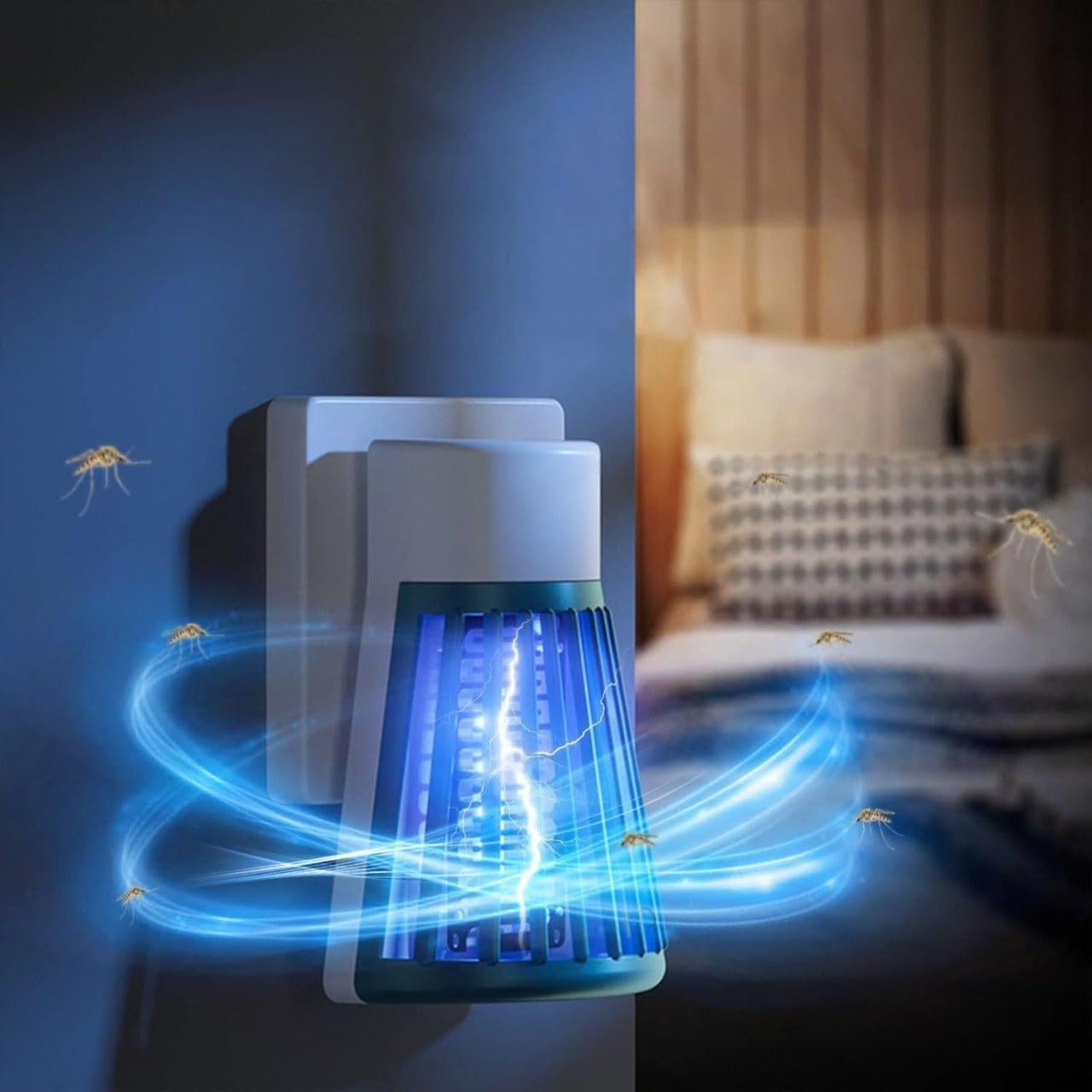 DHANIKO Plug-in Mosquito Killer Lamp with UV Light | Electric Insect & Bug Zapper Machine for Home | Night Light Mosquito Trap | मच्छर मारने वाला इलेक्ट्रिक लैंप | कीट नाशक मशीन घर के लिए-image-43