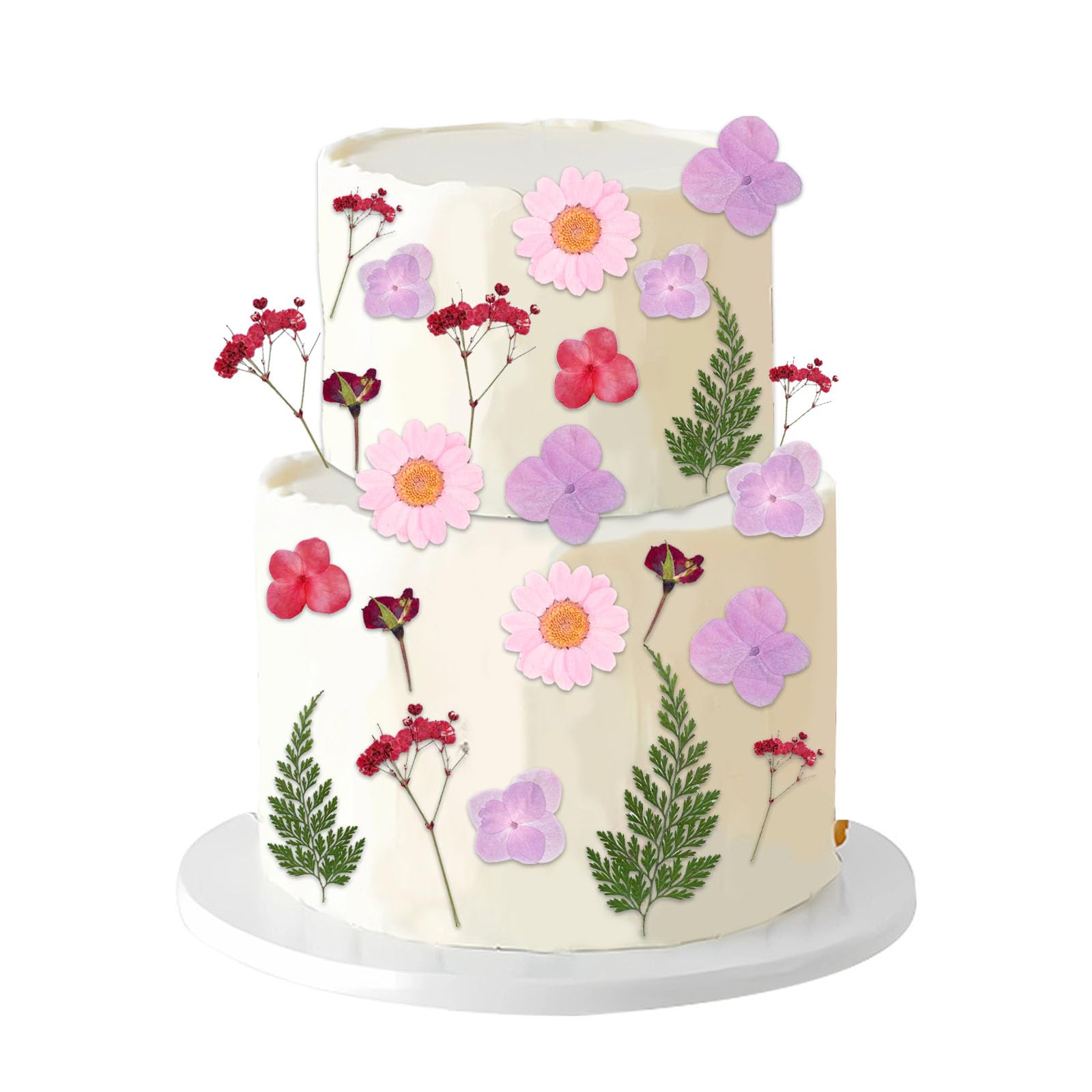 Wildflower Cake Decoration, Rose Flower Cake Toppers Floral Cake Decoration for Wedding Birthday Party