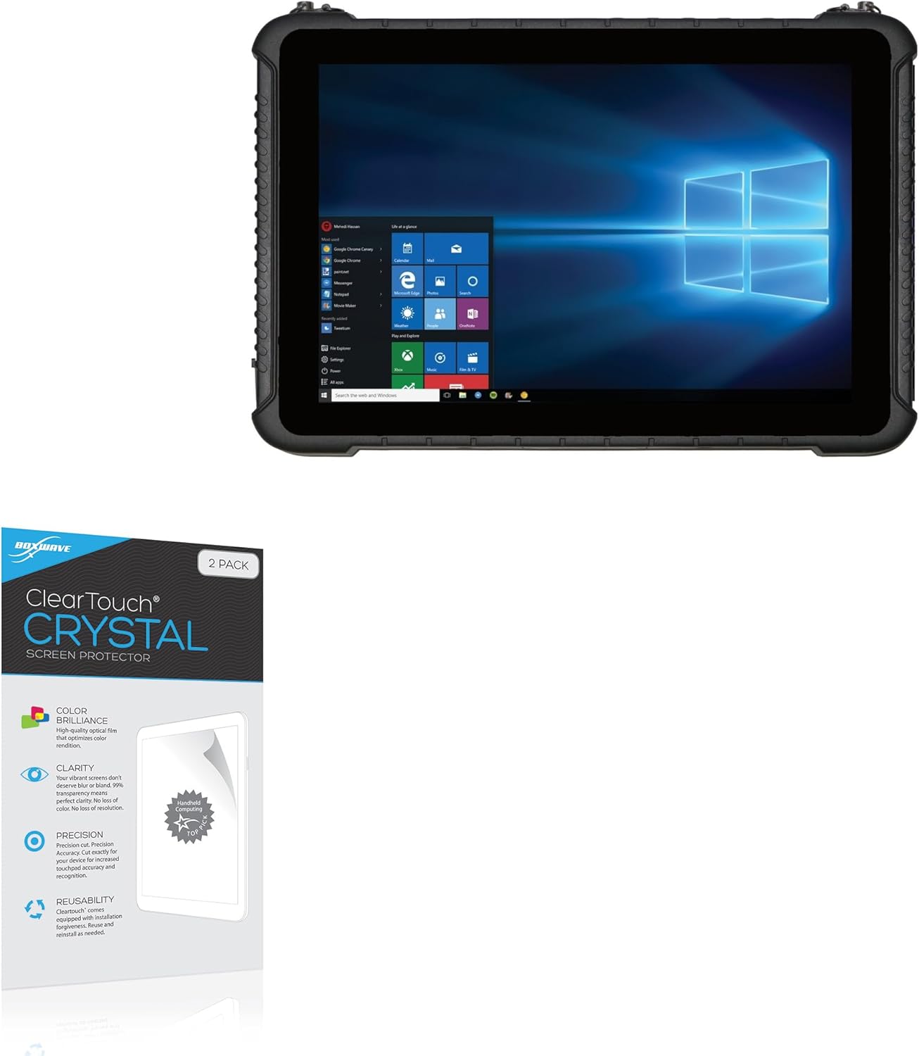 BoxWave Screen Protector Compatible With Tablet Technologies Conker NS10 - ClearTouch Crystal (2-Pack), HD Film Skin - Shields From Scratches