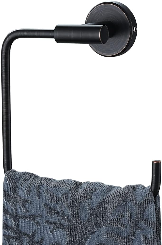 Derengge BA-128R-ORB Bathroom Towel Ring - Oil Rubbed Bronze Finish, Includes Mounting Hardware