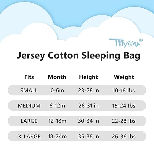 Miniatura 5 de TILLYOU TOG 1 - Saco de dormir de algodón, 2 unidades, manta para bebé con cremallera de 2 vías, saco de dormir extrasuave sin mangas para bebés, de