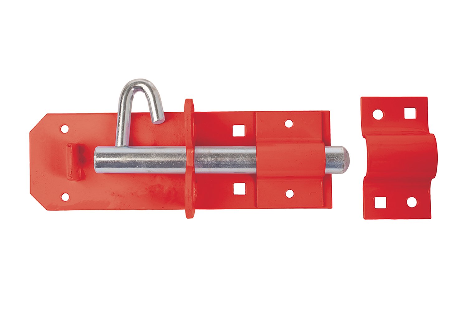 Perry Equestrian 1A-PP0150RD 150 mm 6 inch no.1A/PP Heavy Brenton Padlock Bolts-prepacked, Red