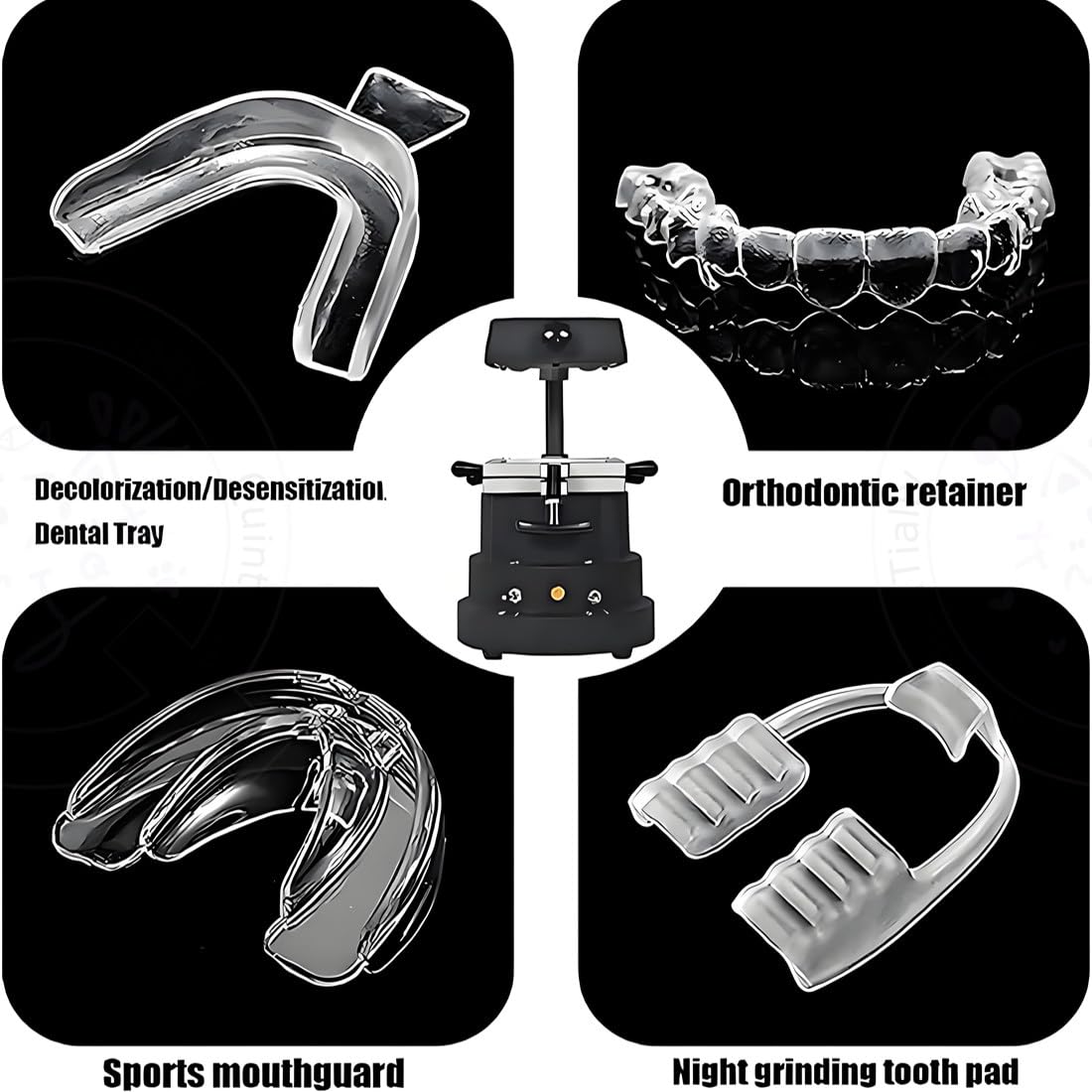 Dental-Vakuumformmaschine für kieferorthopädische Halterungen, 1200 W Hochleistungs-Wärmeform-Laborausrüstung