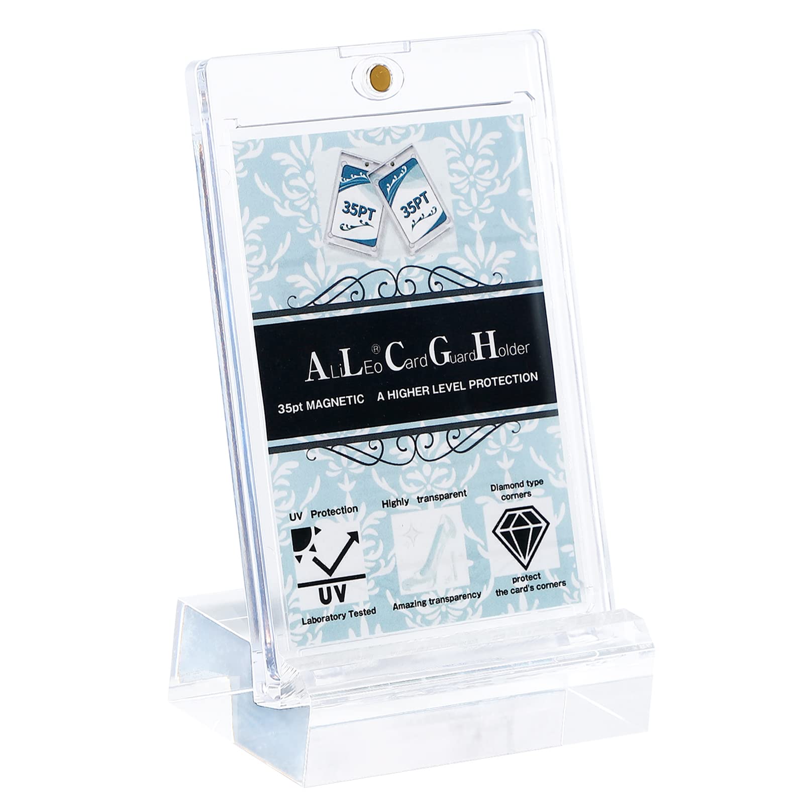 Supporto Magnetico Per Carte Da Collezione ALiLEo – Acrilico Trasparente Per Pokemon, MTG, Yu-Gi-Oh (2 Pezzi)