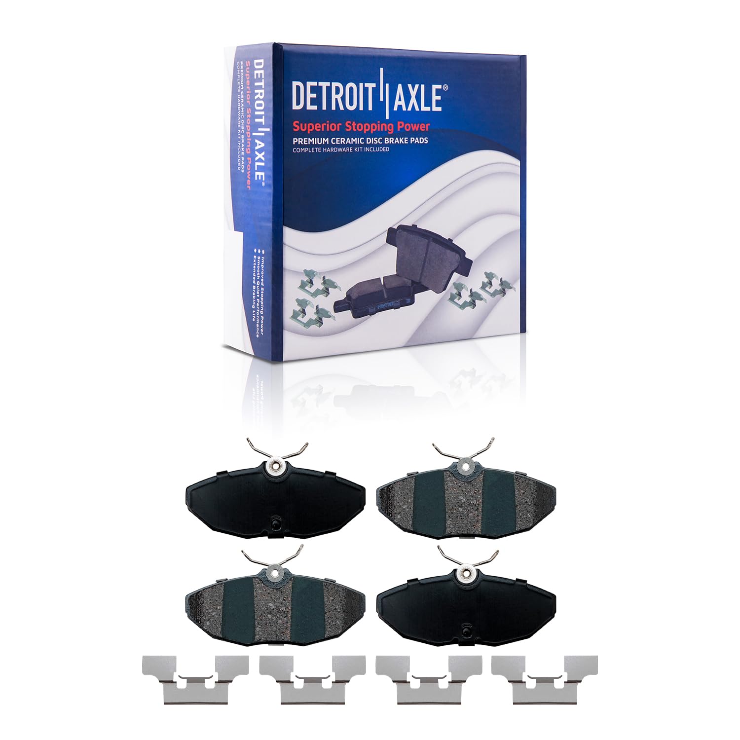 Detroit Axle - Rear Brake Pads for Ford Thunderbird Dodge Viper