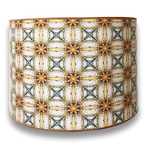 Image of Royal Designs, Inc. Trendy Decorative Handmade Drum Shade, Made in USA, 12in, HBC-8043-12, Sunflowers