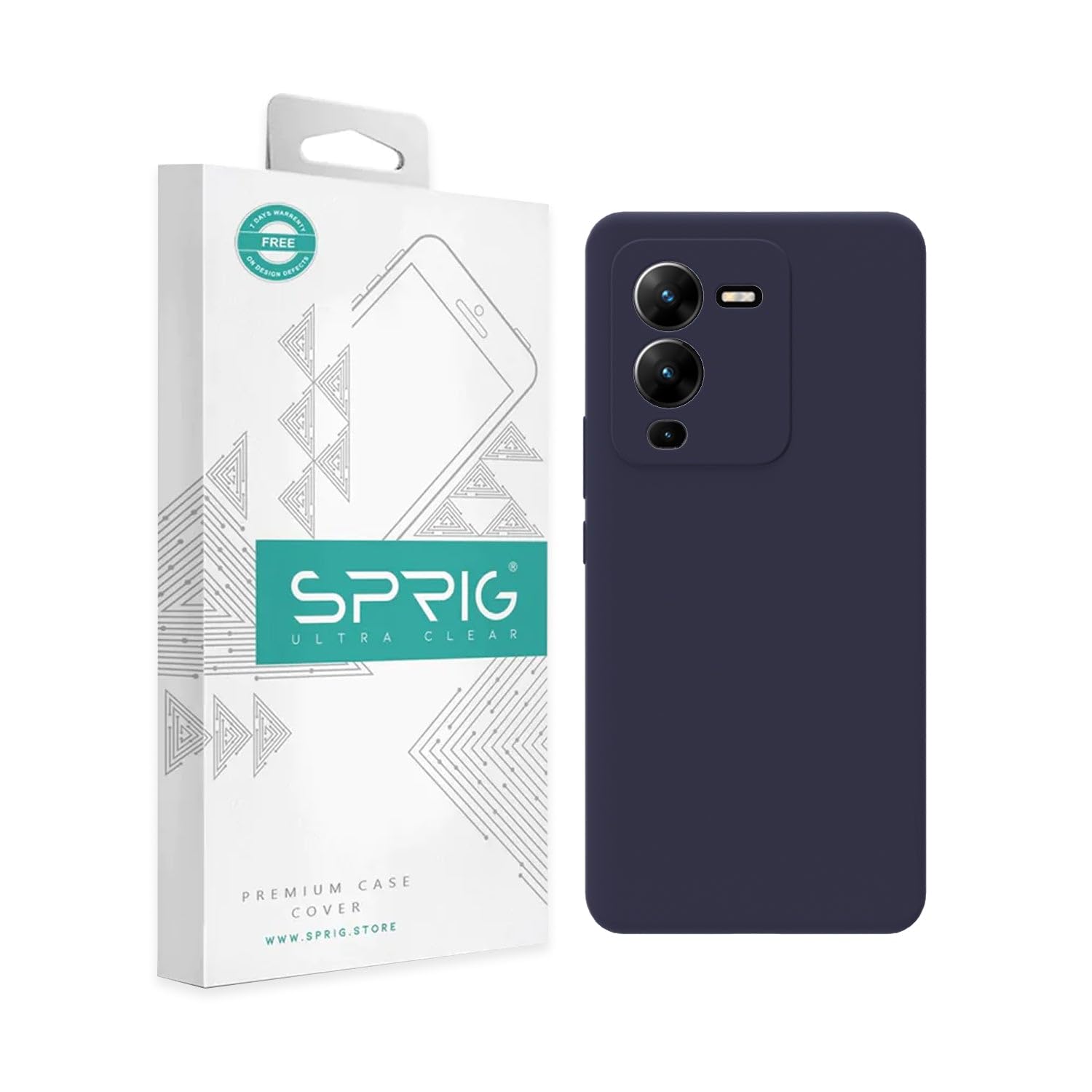 SPRIG Compatible with Vivo V25 Pro Phone Liquid Silicone Premium Back Cover Drop Tested Shock Proof Mobile Case for Men, Women, Boys and Girls with Camera Protection (Midnight Blue) (B0D5H72TVZ) Amazon Price History, Amazon Price Tracker