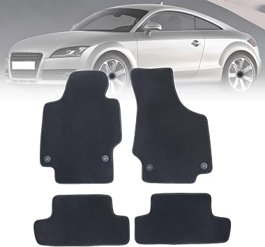 GXARTS Waterproof Car Floor Mats Carpet Full Set Fit for Audi TT 2006 2007 2008 2009 2010 2011 2012 2013 2014 | All-Weather Protection,Automobile Floor Liner Accessories with Non-Slip Backing