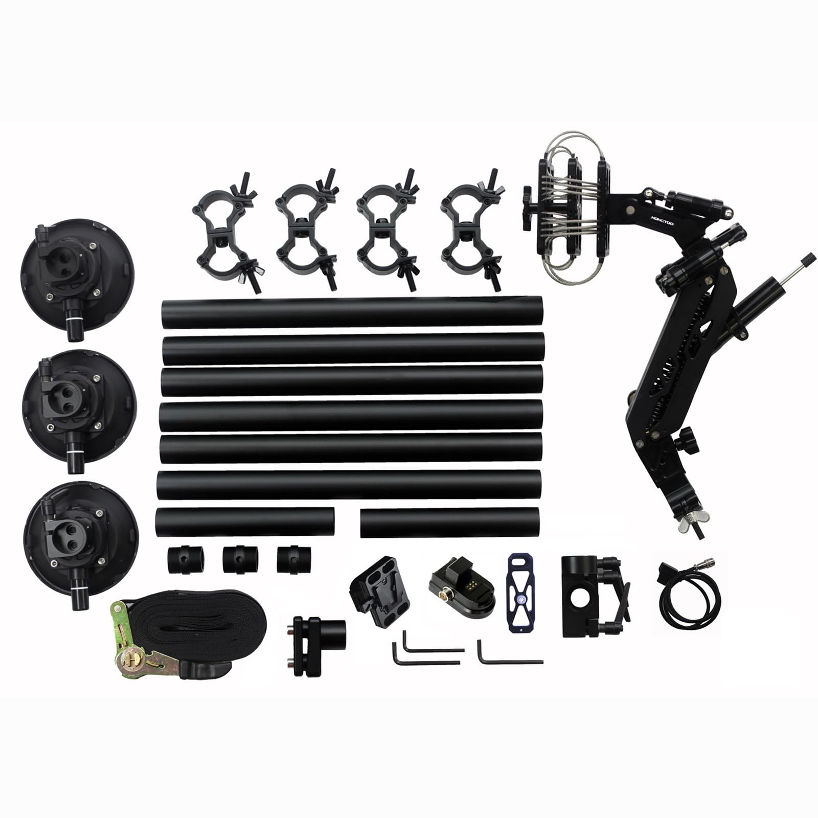 Hongtoo 10 kg 3-osiowe ramię amortyzujące system montażu samochodowego 3 amortyzatory kamery stabilizator wideo amortyzator wibracji uchwyt ssący do stabilizatora wideo DJI RONIN HONTOO