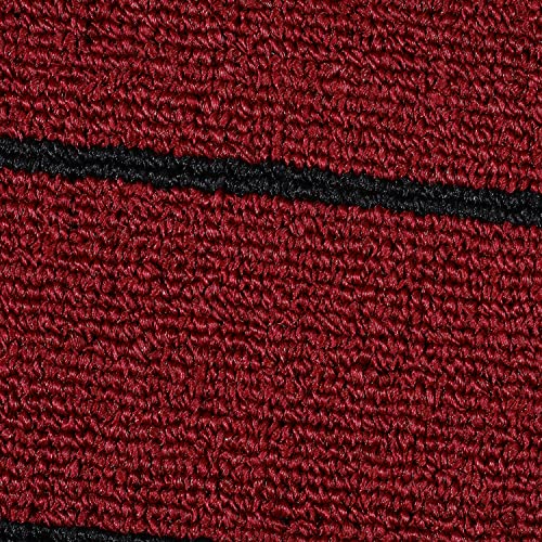 Image of Saral Home 2pc Door Mat Anti-Skid Washable Loop Stripe (Maroon. 45X60 cm)