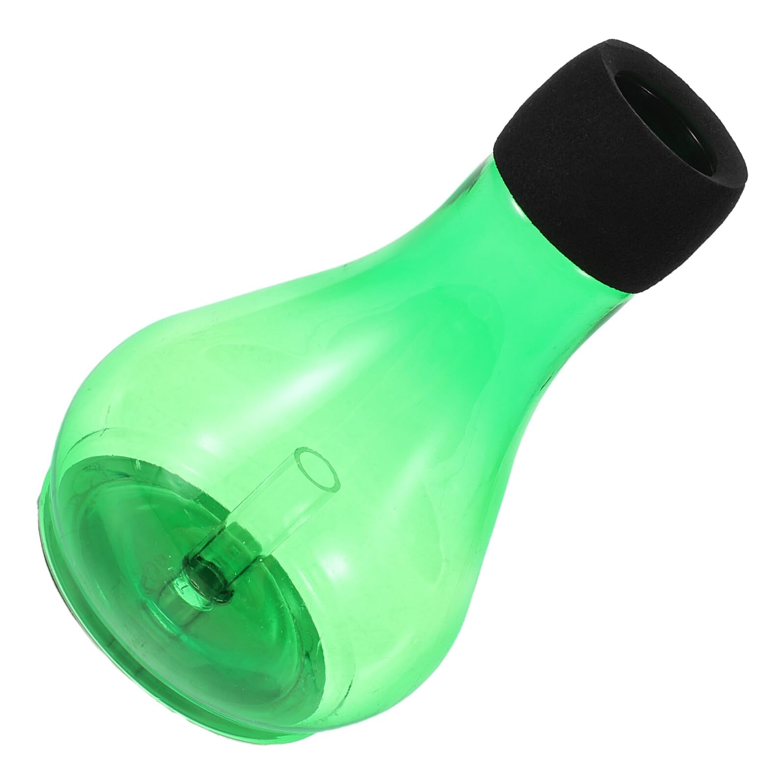 Sordina de Trompeta Recta de Plástico Verde, Ligera y Portátil