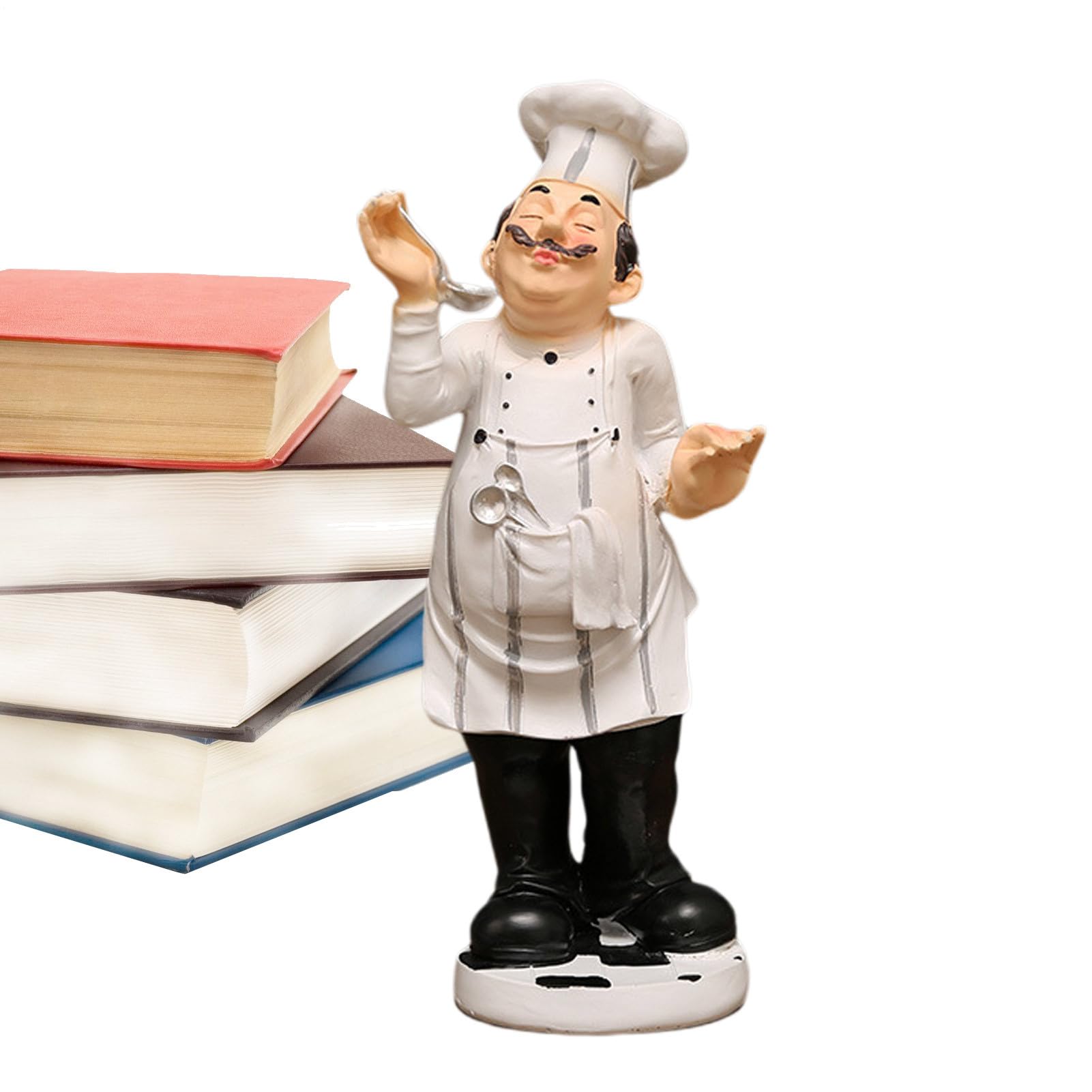 Décoration de cuisine en statue de chef figurine de comptoir en résine