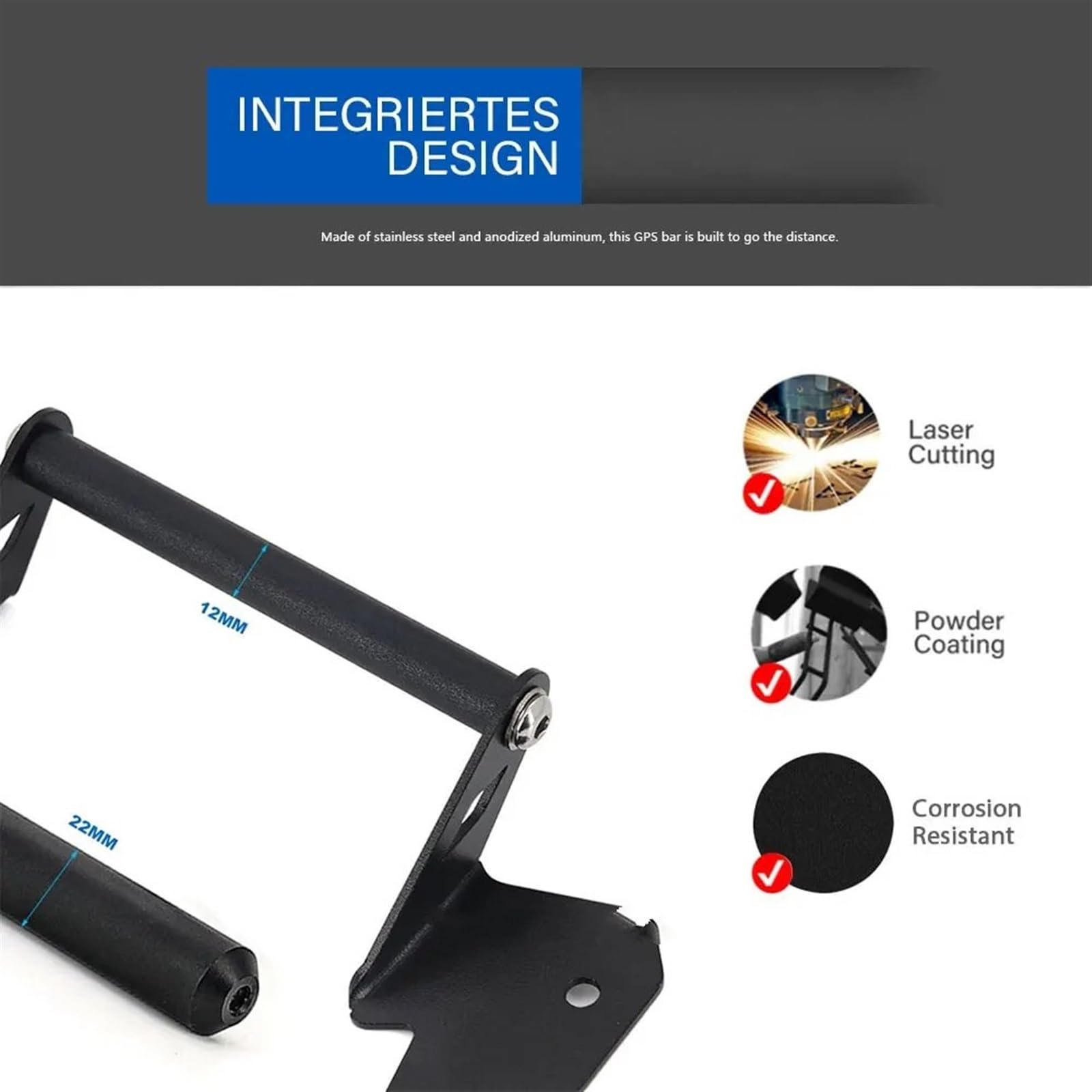 Support Telephone Velo pour BMW F850GS F 850 ​​GS Adventure 2018 – 2023 Support Téléphone Intelligent pour Moto Support Fixe Pare-Brise Navigation GPS, Telephone Moto Rotation(12mm)