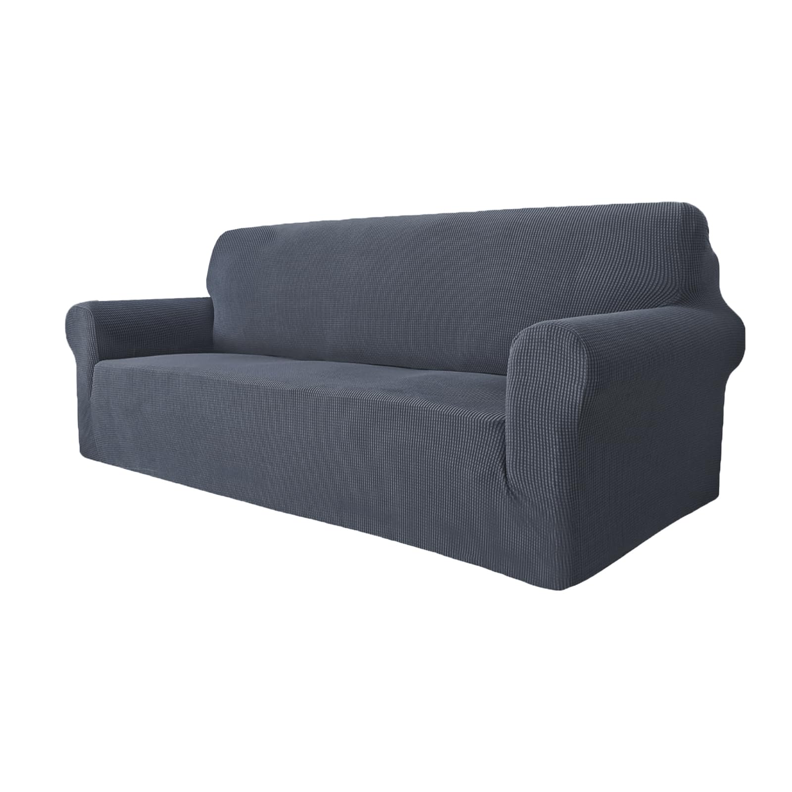 GRIFEMA Sofa Cover 3 Seater Adjustable, Includes Non-Slip Pads, Removable Elastic Protective Cover, Soft Knit Fabric and Machine Washable, Grey