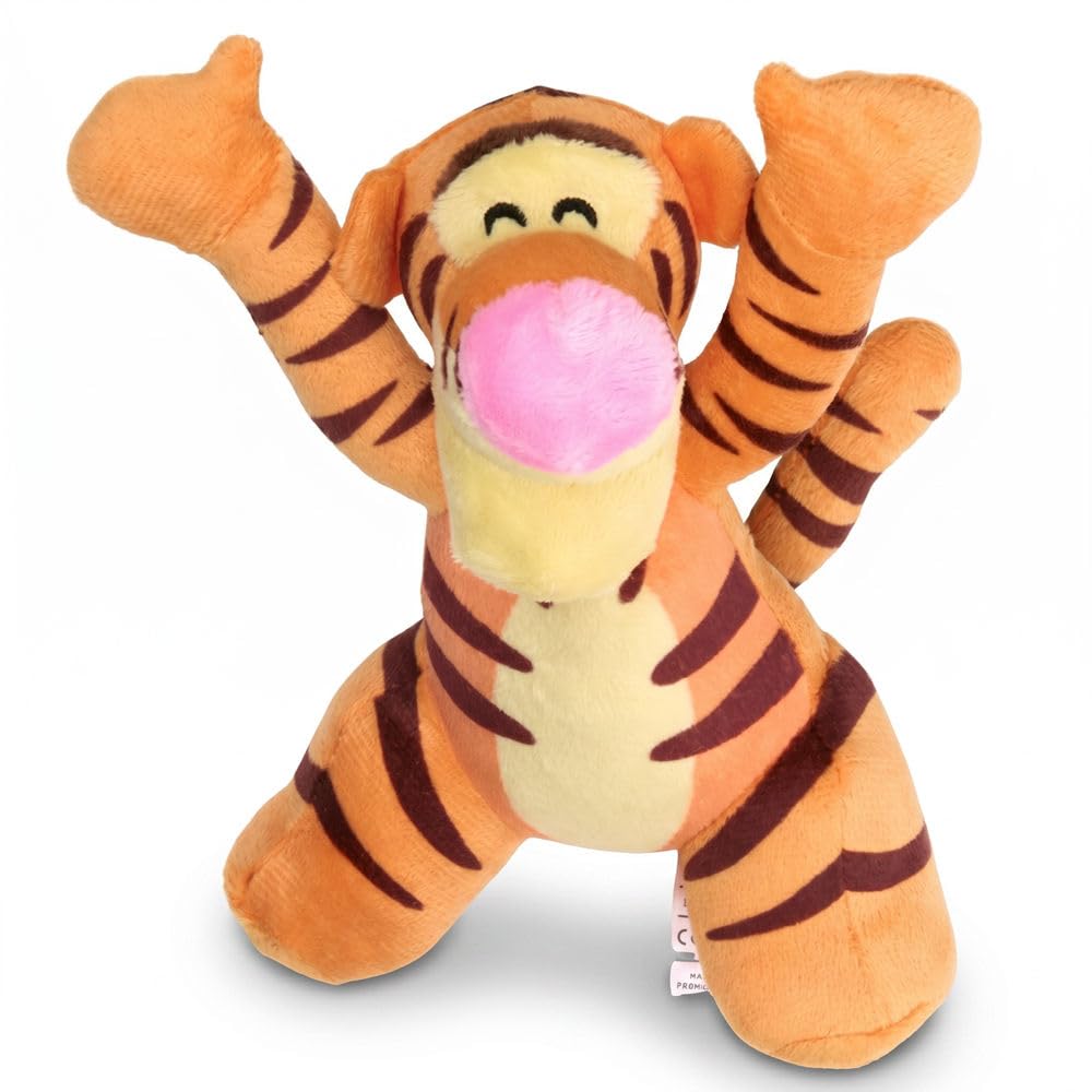 Buckle-Down Disney Dog Toy, Winnie The Pooh Tiggers Arms Up Sitting Pose Pet Toy, Plush
