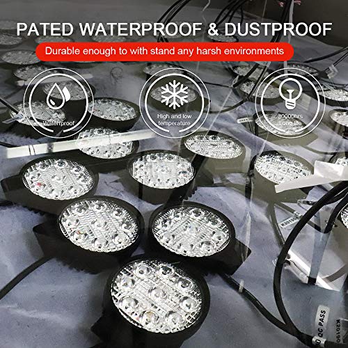 Exzeit Waterproof Led Pods, 54W 3800Lms 180° Flood Offroad Light With Cree Led Chips, Off Road Lights, Led Work Lights For Truck Tractor Jeep Atv Utv Golf Cart Boat, 12V/24V (3.5 Inch) #TOP2