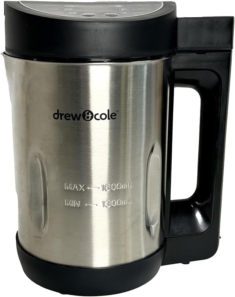 Drew & Cole Soup Chef, Stainless Steel 1.6L Soup Maker with Sauté, Auto