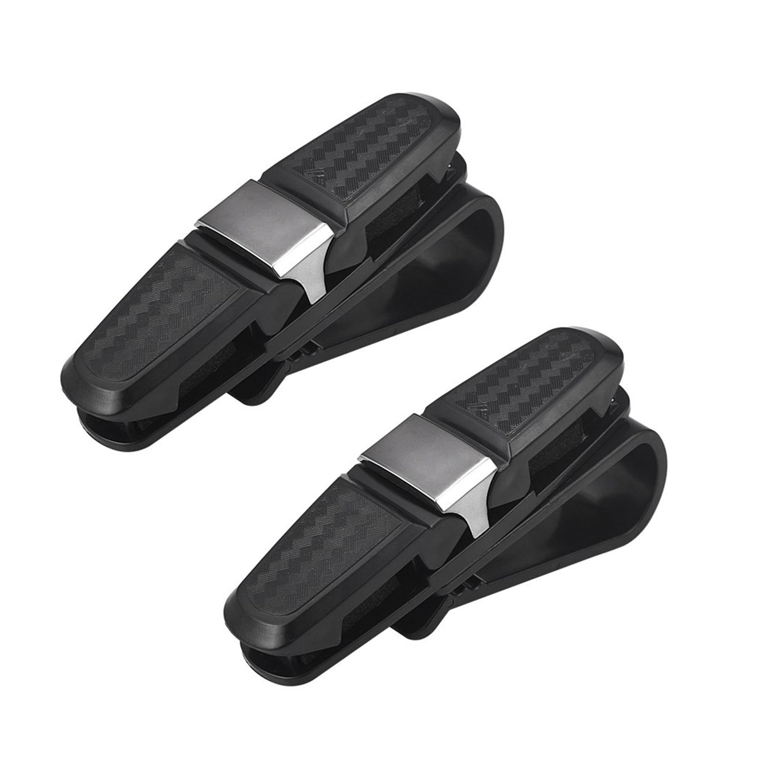 Maxtonser Glasses Holders for Car Sun Visors, 2 Pack Carbon Fibres Car Eyeglasses Sunglasses Hanger Mount Ticket Card Clip