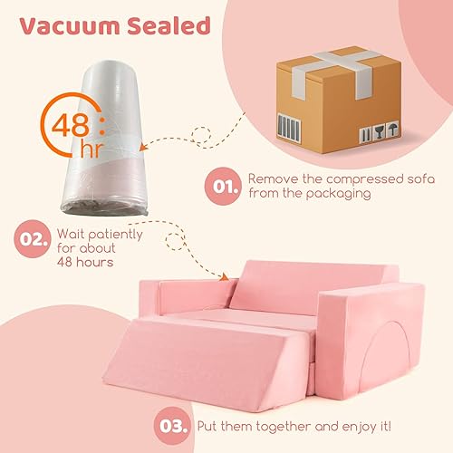 Miniatura 7 de INFANS Mondular - Sofá modular para niños, 8 piezas, sofá seccional de construcción para dormitorio, sala de juegos, cojín imaginativo convertible,