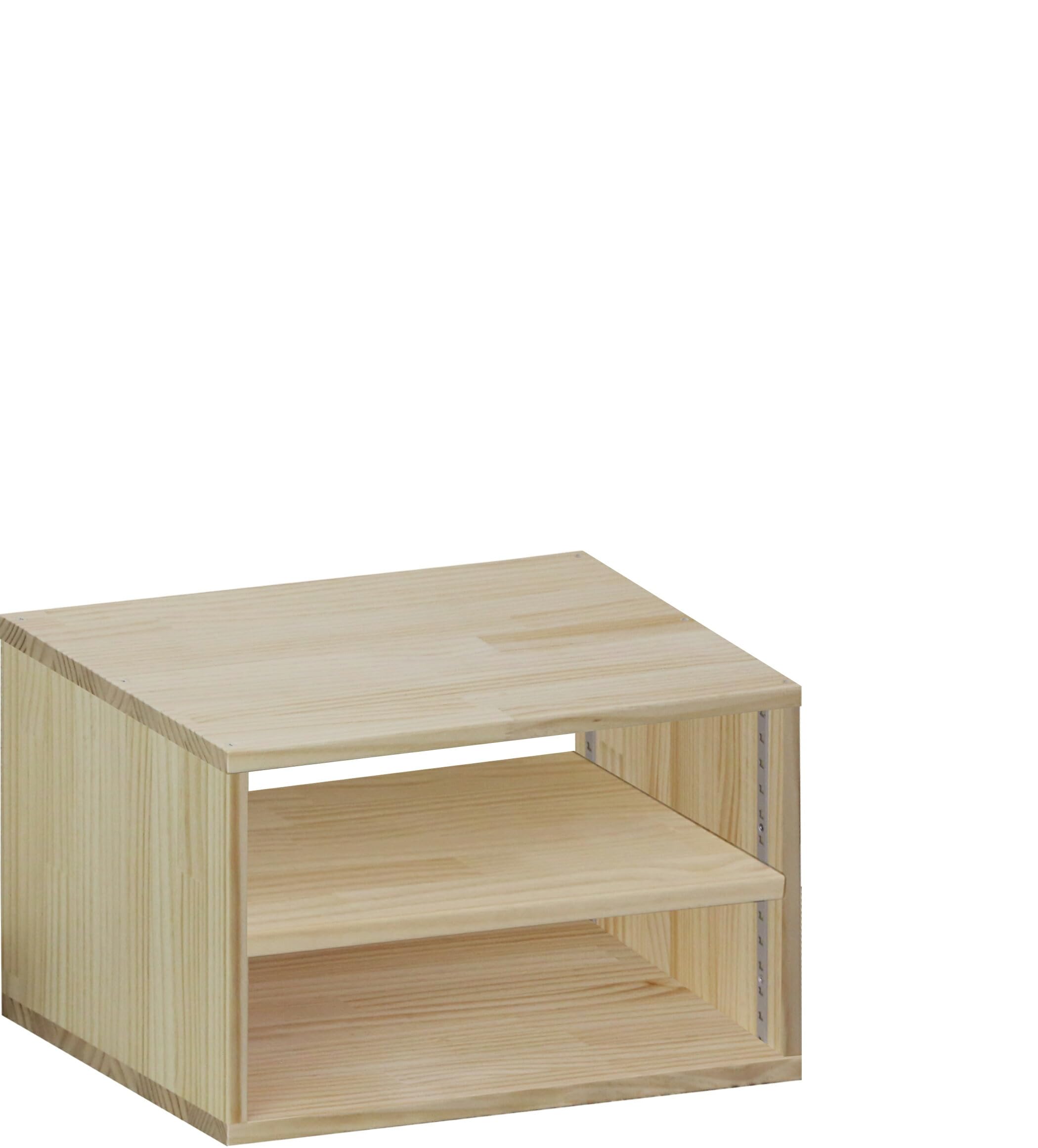 Amazon｜WOODPRO パイン材 シェルフ 幅50cm 高さ25cm 奥行25cm 可動棚
