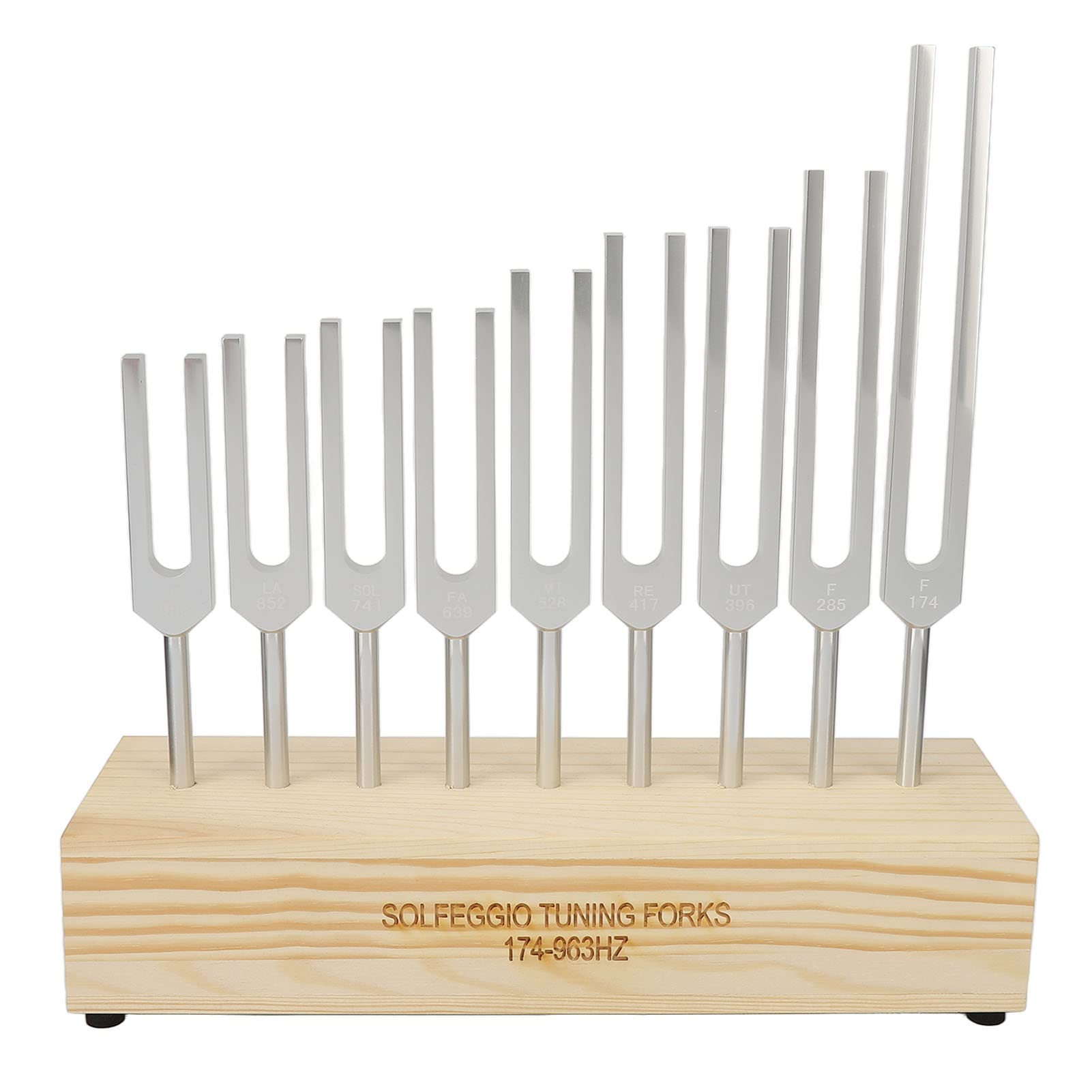 9-teiliges Stimmgabel-Set, 174-963 Hz Tragbar Stimmgabeln mit Beutel,Stimmgabel Set aus Aluminiumlegierung, Chakra-Stimmgabel, Stimmgabel Hammer Set für Meditation,Yoga,Heilung,Klangtherapie